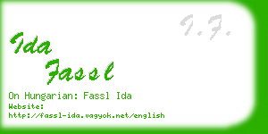 ida fassl business card